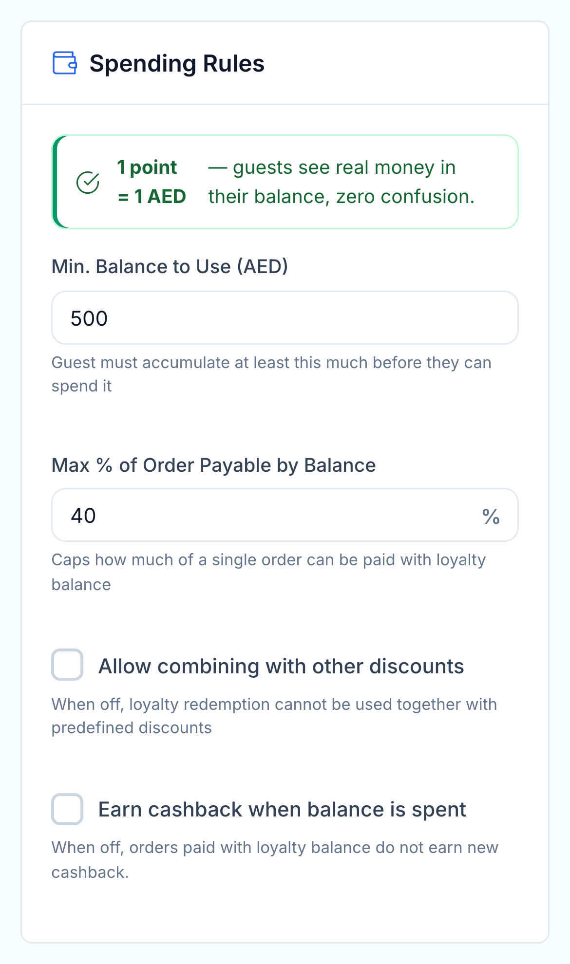 HoreX redemption limits, promotion combination and member discount settings