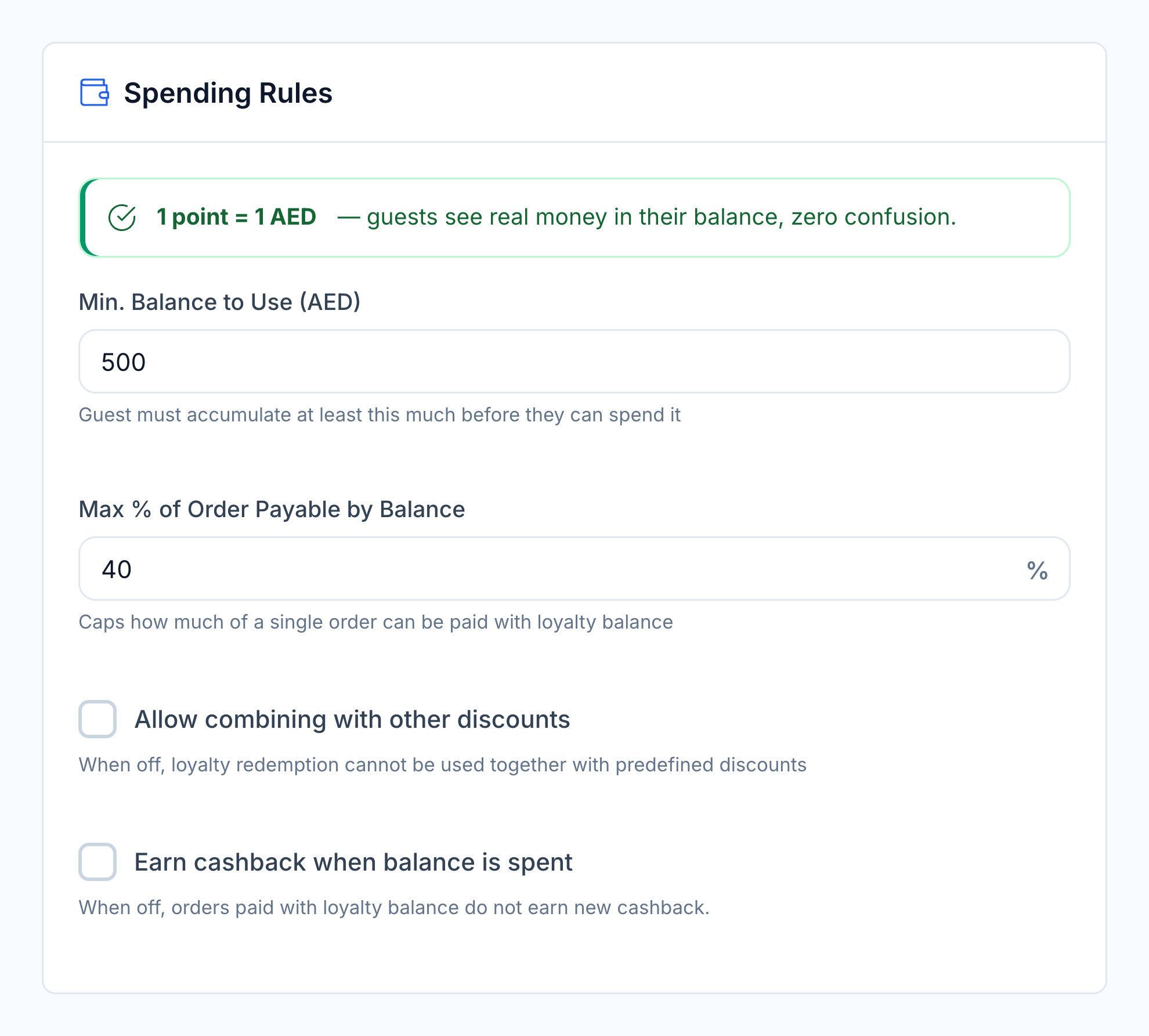HoreX redemption limits, promotion combination and member discount settings